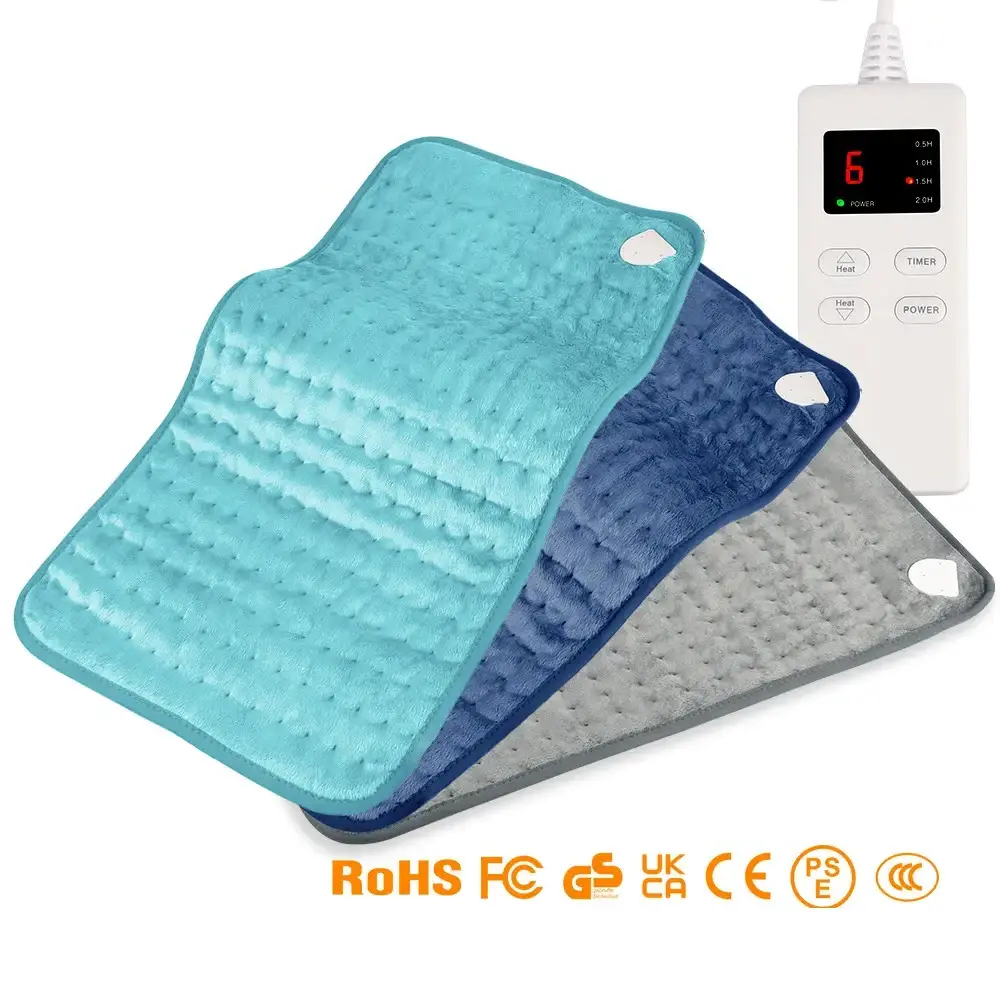 Electric Heating Pad for Pain Relief Period Cramp Back Timer Heated Blanket Massager Heater Shoulder Winter Hand Warmer