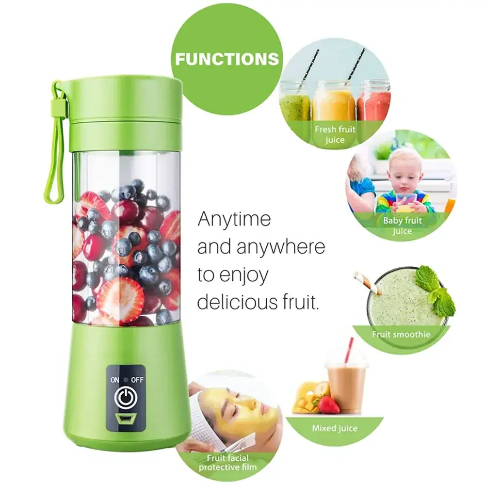 Fruit Blender Mini USB Rechargeable Mixer Electric Handheld Smoothie Maker Blender Stirring Portable Food Processor Fruit Juice