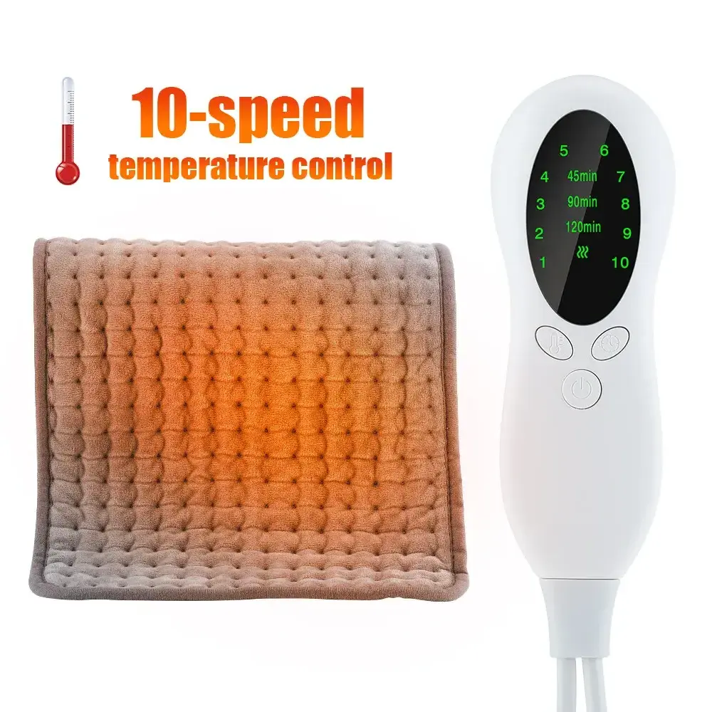 Electric Heating Pad for Pain Relief Period Cramp Back Timer Heated Blanket Massager Heater Shoulder Winter Hand Warmer