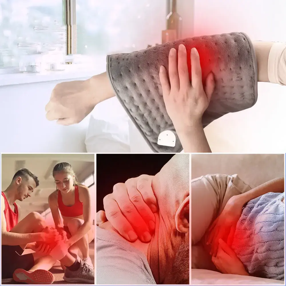 Electric Heating Pad for Pain Relief Period Cramp Back Timer Heated Blanket Massager Heater Shoulder Winter Hand Warmer