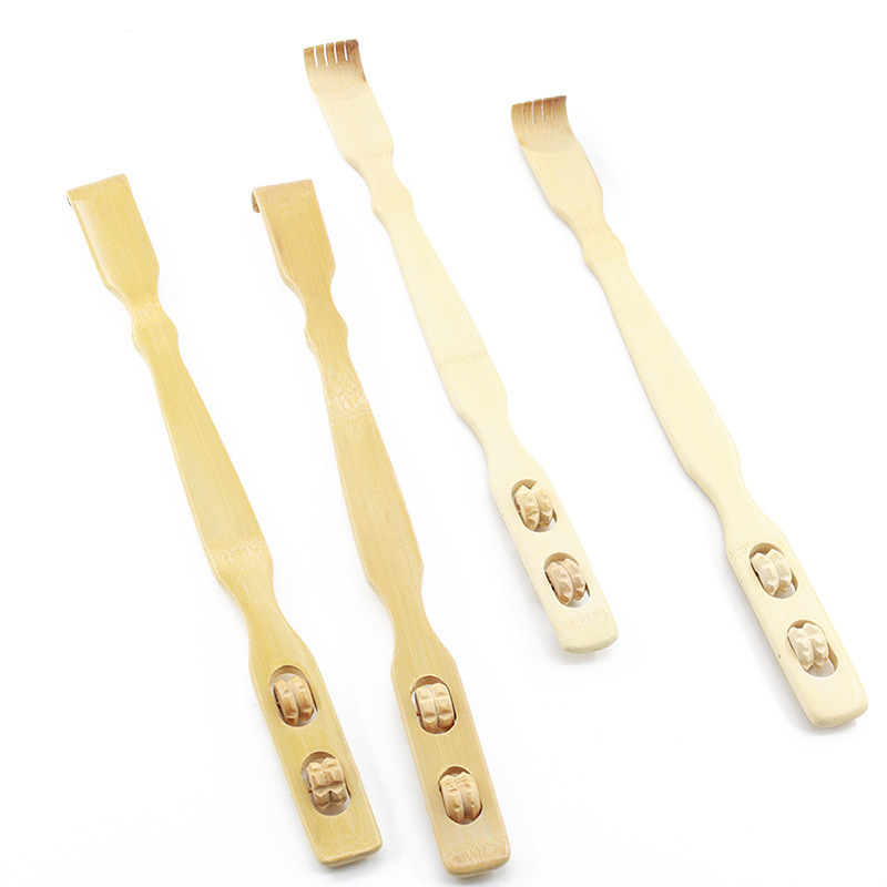 Back Scratcher Massage Wheels Wood Back Massage Itch Scratcher Bamboo Back Scratcher