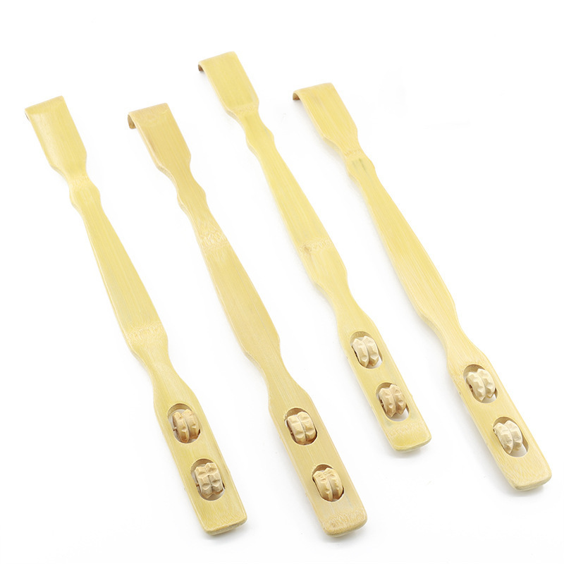 Back Scratcher Massage Wheels Wood Back Massage Itch Scratcher Bamboo Back Scratcher