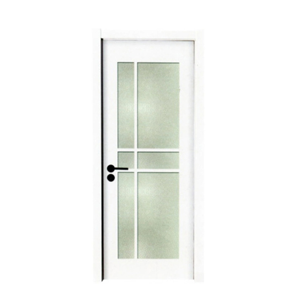 White Primed Entry Doors American Steel Door with Full Lite Glass Simple Style Full Lite Glass Steel Patio Metal Door