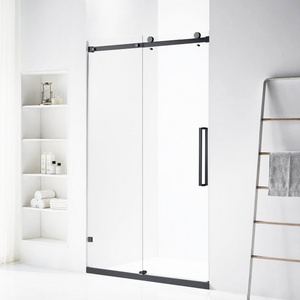 Wholesale Affordable Shower Doors One Way Glass Door Bathroom White Tempered Glass Sliding Shower Door 1200*1950mm