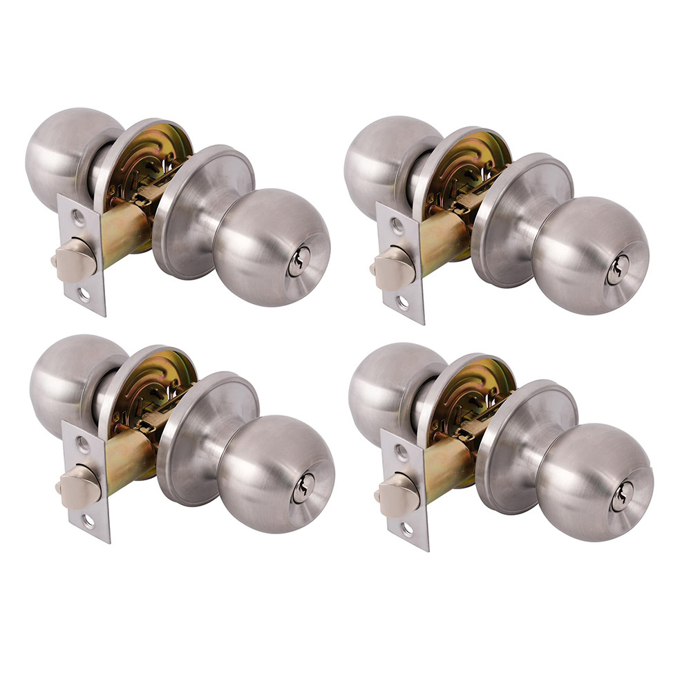 Door Handle Lever Lock Door Handle Set Round Knob Double Cylinder Deadbolt Door Lock Privacy Deadbolt Lock