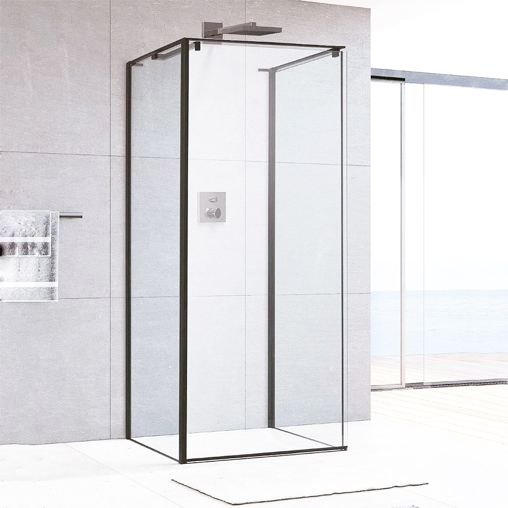 Wholesale Affordable Shower Doors One Way Glass Door Bathroom White Tempered Glass Sliding Shower Door 1200*1950mm