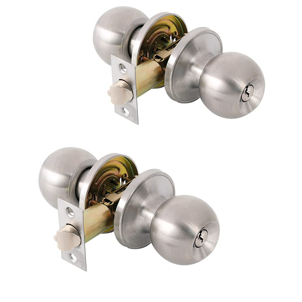 Door Handle Lever Lock Door Handle Set Round Knob Double Cylinder Deadbolt Door Lock Privacy Deadbolt Lock