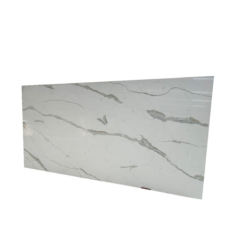 Cheap Customized Solid Surface Polished Marble Quartz  Quartz Kitchen Countertop Modern Custom Home  Kitchen Countertops