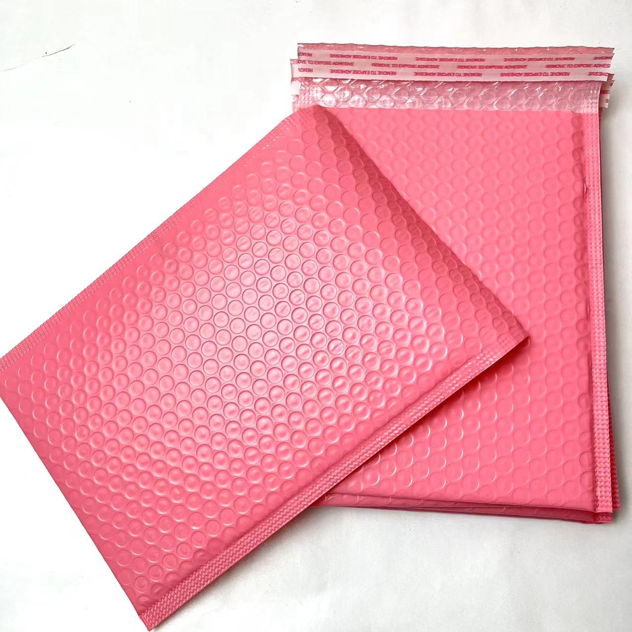 Various Stock Sizes Colorful Printing Eco Bubble Mailers Wholesale Purple Green Pink Plastic Bubble Bags Packing Envelopes