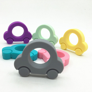 bpa free cookie macrame wooden rainbow teethers ring silicone toys