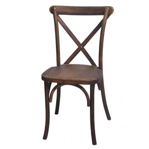 Rustic Vintage Style Bentwood Stackable Chair Wooden Crossback Chair Restaurant Bistro Crossback Dining Chair