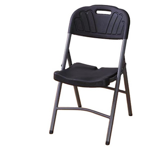 Black Cheap Outdoor Plastic Picnic Folding Chair