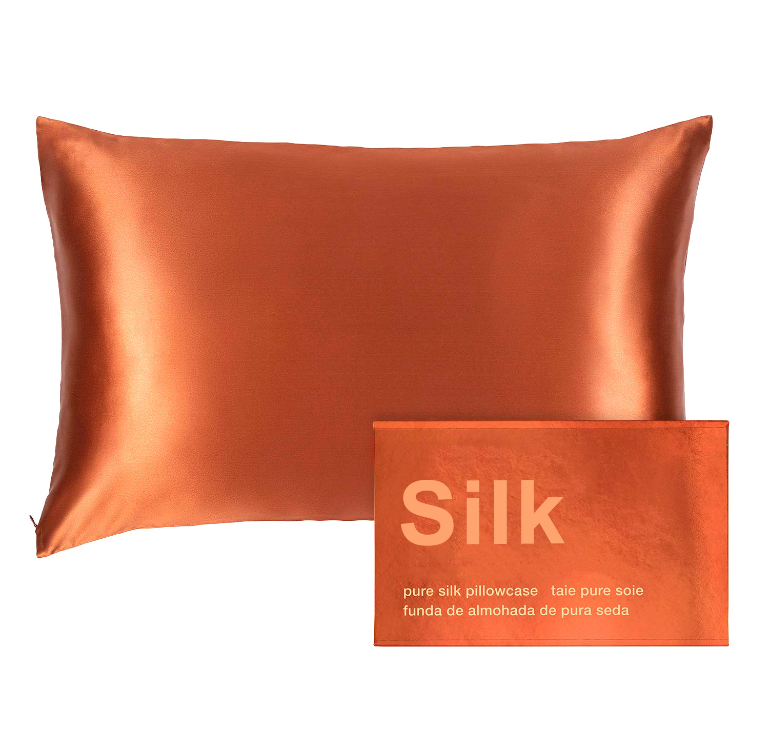 Silk Pillow Case 22mm zipper Natural Mulberry Silk Pillowcase Pillow Cover Beauty Sleep Silk Pillowcases