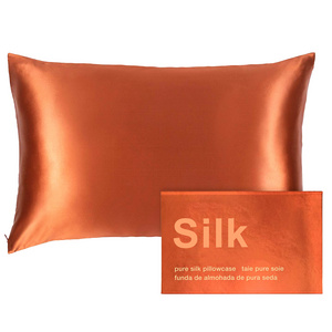 Silk Pillow Case 22mm zipper Natural Mulberry Silk Pillowcase Pillow Cover Beauty Sleep Silk Pillowcases