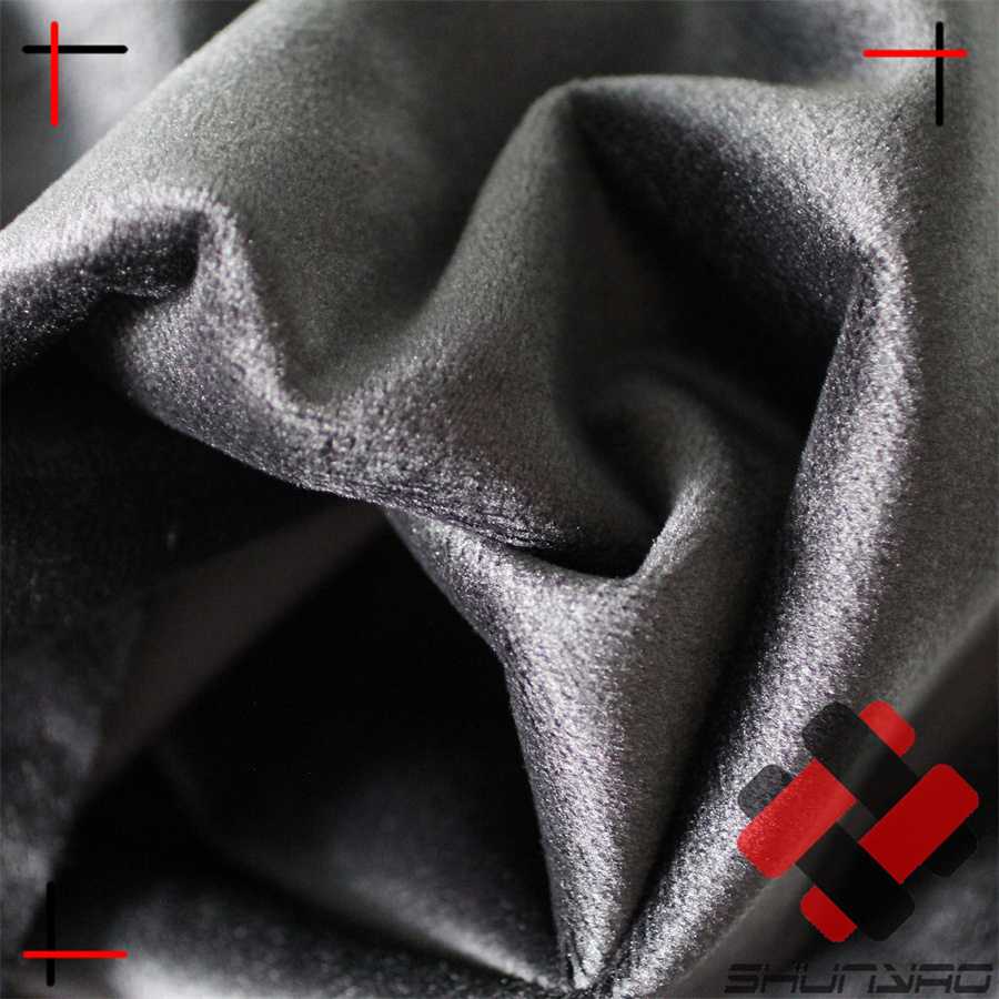 95 polyester 5 elastane fabric polyester spandex bonded with velvet