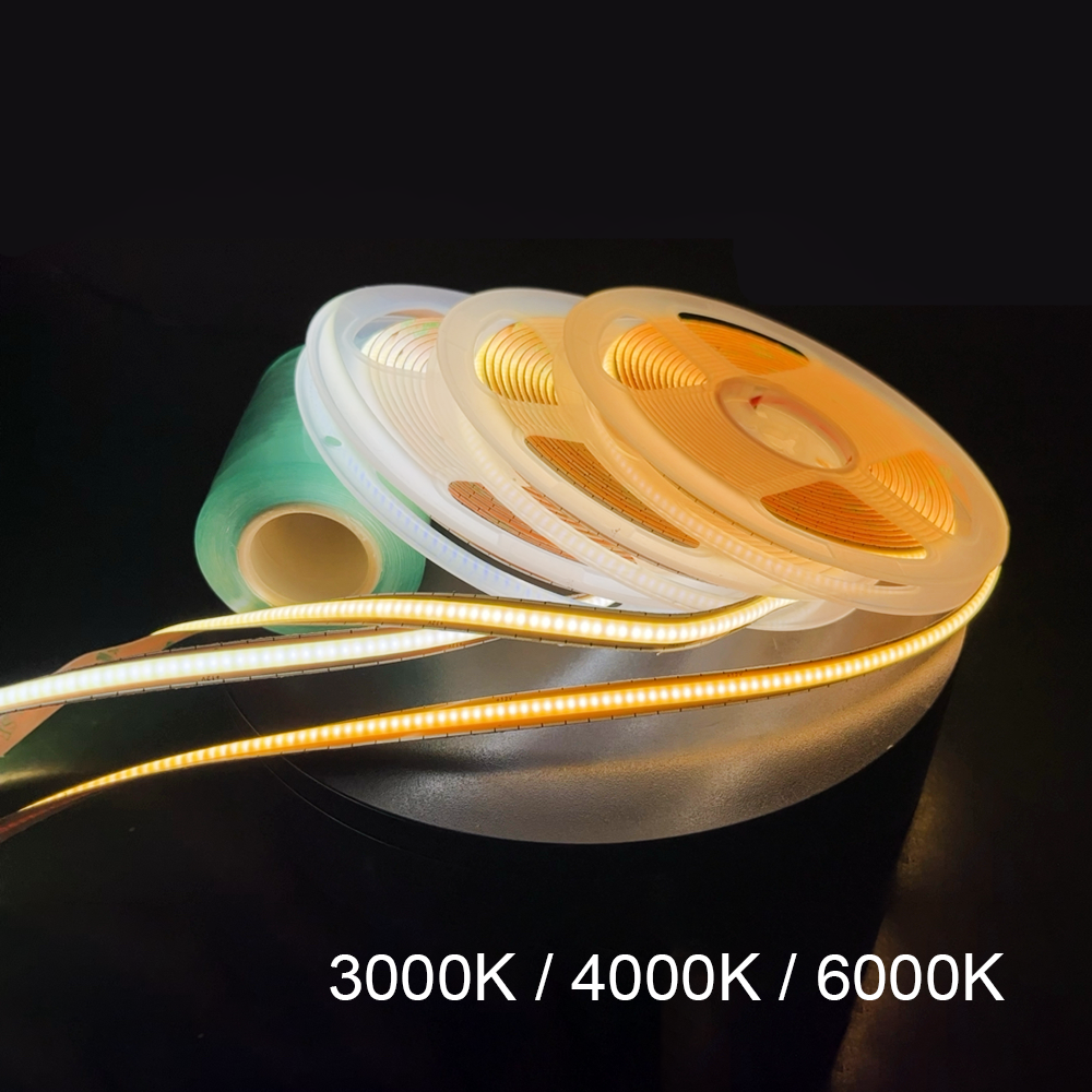 New arrival anywhere cut dc 12V cob led strip light 8mm wide In stock 10w 12w 90Ra 3000K 4000K 6000K white color with 400 leds/m