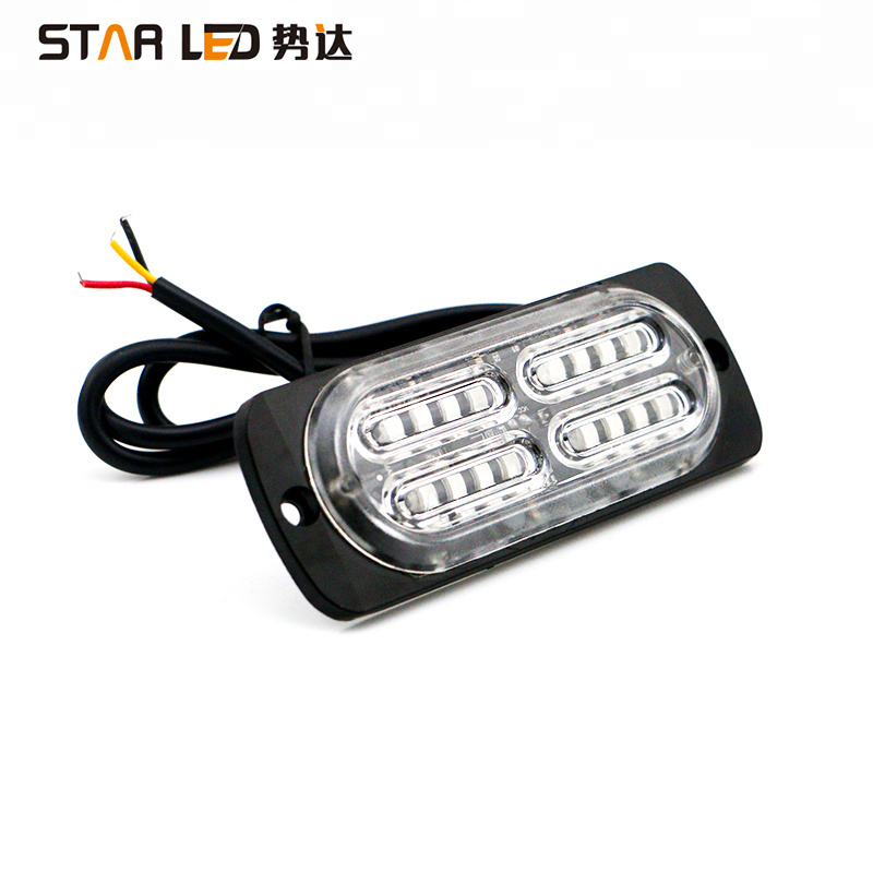 12v-24v Red amber white 20PCS 10w led strobe light led warning light for car