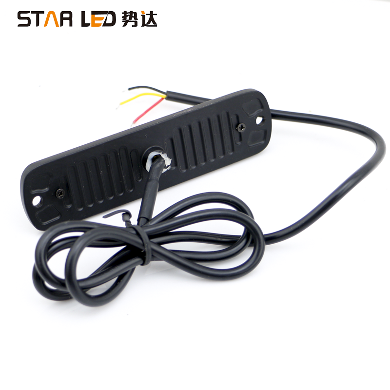 12V 24V Safety warning side light surface mount 6LED super slim LED mini strobe light for car truck