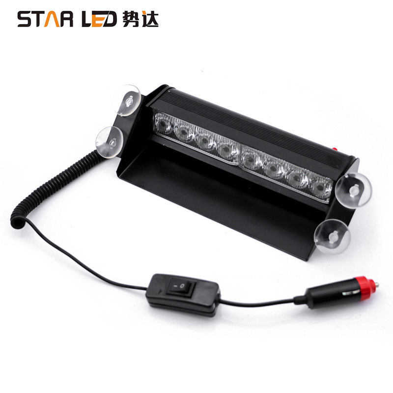 Red to Blue Car  Flash Light Emergency cigarette lighter led Strobe light bar