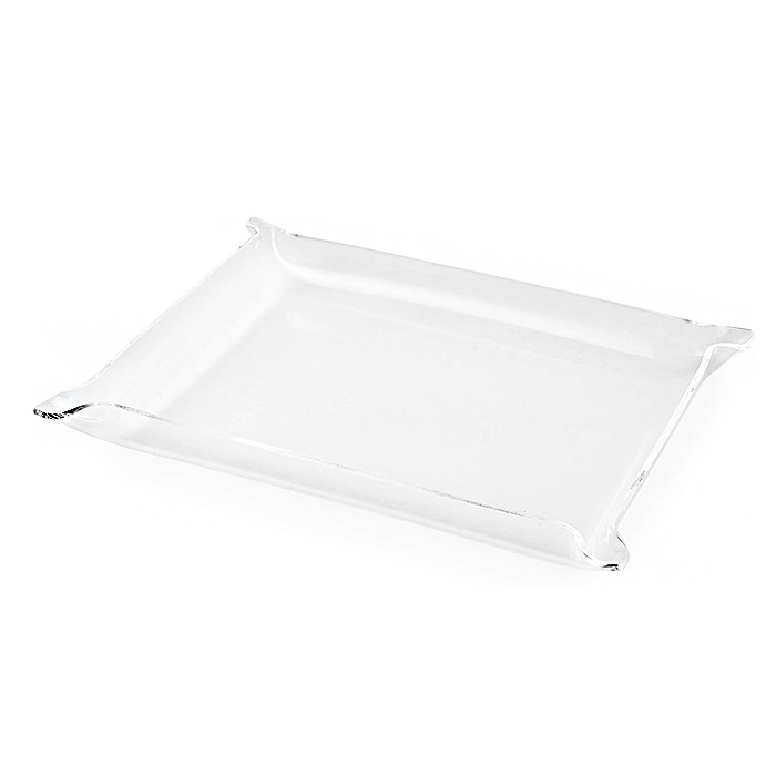 Custom Cute Clear Acrylic Candy Serving Tray Small Clear Perspex Dessert Cookies Display Tray