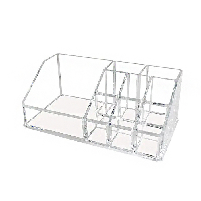 Custom Elegant 9 Grids Clear Acrylic Makeup Lipstick Display Storage Stand Holder For Cosmetic Shops