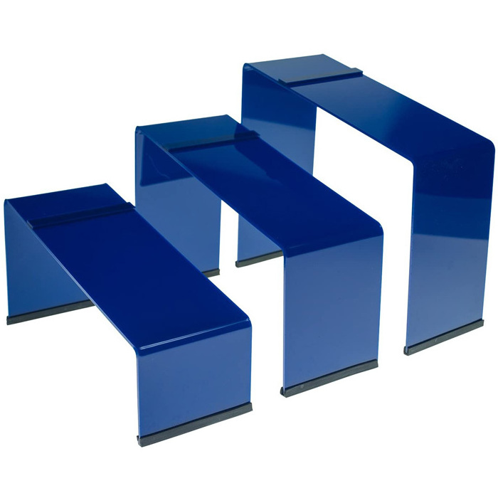 Acrylic Shoe Display Risers with Non Slip Rubber Lucite Shoe Display Stand For Counter