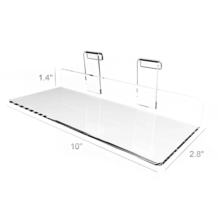 Wall Mounted Decorative Clear Acrylic Shoe Display Rack Custom Durable Acrylic Single Shoe Holder Rack For Shop