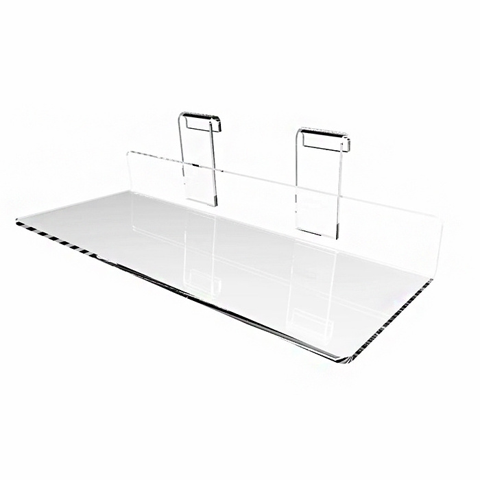 Wall Mounted Decorative Clear Acrylic Shoe Display Rack Custom Durable Acrylic Single Shoe Holder Rack For Shop