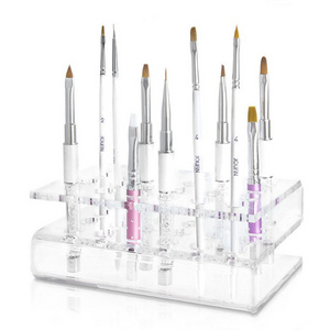 Z Shape Acrylic Cosmetic Brush Display Stand Acrylic Pen Holder Acrylic Brush Display Rack