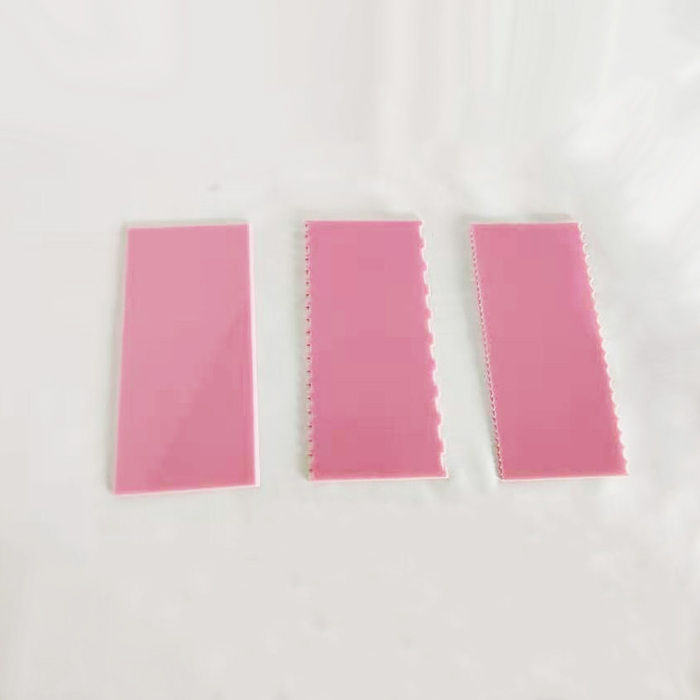 Pink Acrylic Cake Comb Scraper Wholesale Acrylic Cake Smoother Board Tool Custom Acrylic Cake Smoother Scraper