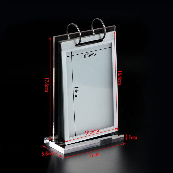 Acrylic Table Menu Stand Acrylic Stand Flip Menu Holder A4 A5