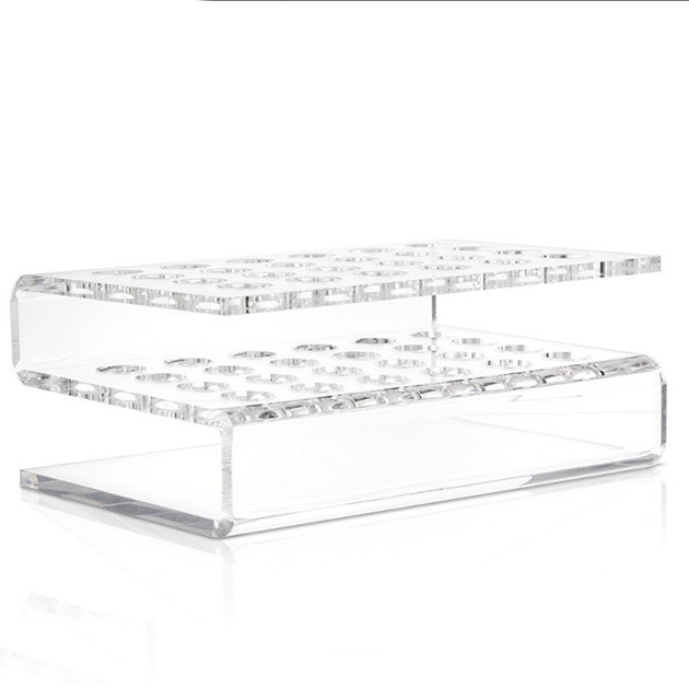 Z Shape Acrylic Cosmetic Brush Display Stand Acrylic Pen Holder Acrylic Brush Display Rack