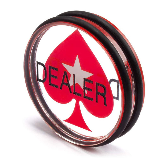 GSE Games Acrylic Double Sided Poker Dealer Puck Buttons 3 Inch Elegant Acrylic Casino Grade Poker Button