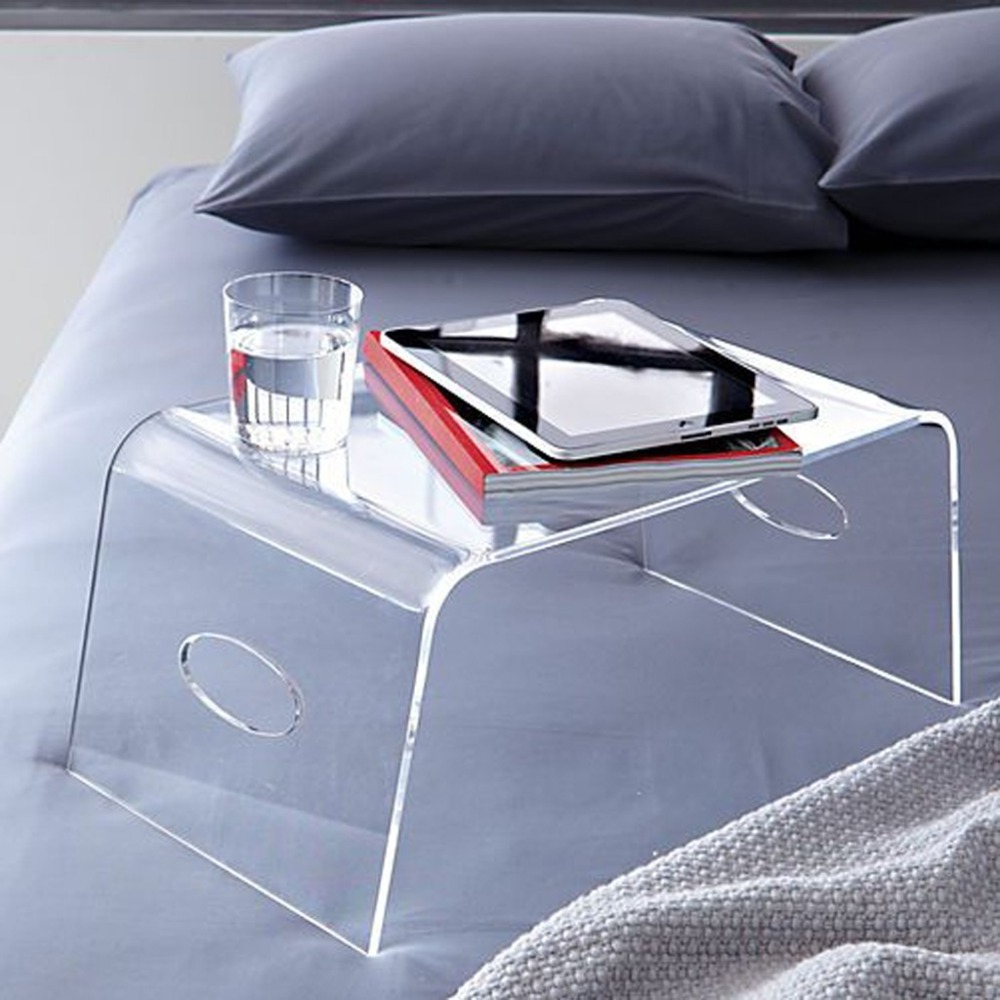 Custom Clear Acrylic Bed Tray Laptop Table Creative Lucite Bed Table