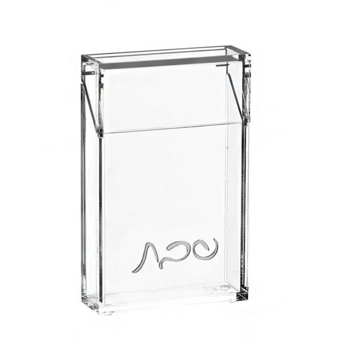 Jewish Rectangle Clear Acrylic Match Box With Lid Judaica Lucite Match Holder For Rosh Hashana Gift