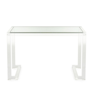 Rectangular Clear Acrylic Lucite Writing Desk In Office