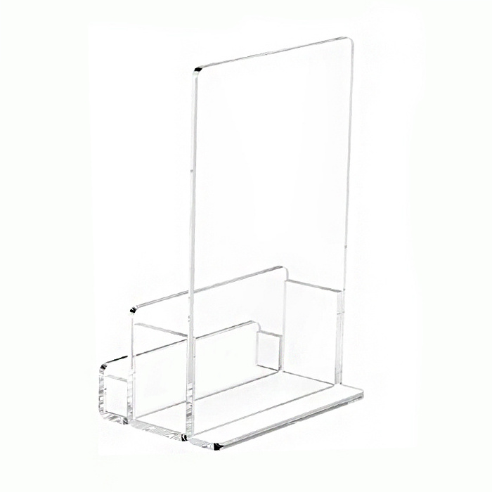 Desktop Clear Acrylic Brochure Display Stand Holder Custom Acrylic Holder For Business Card Menu Magazines