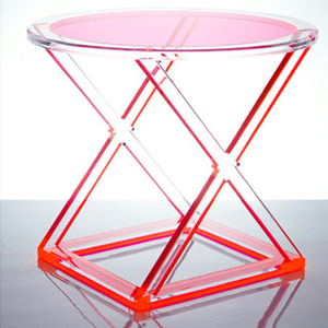 Pink Acrylic Furniture Side Table Acrylic Coffee Table Perspex Table