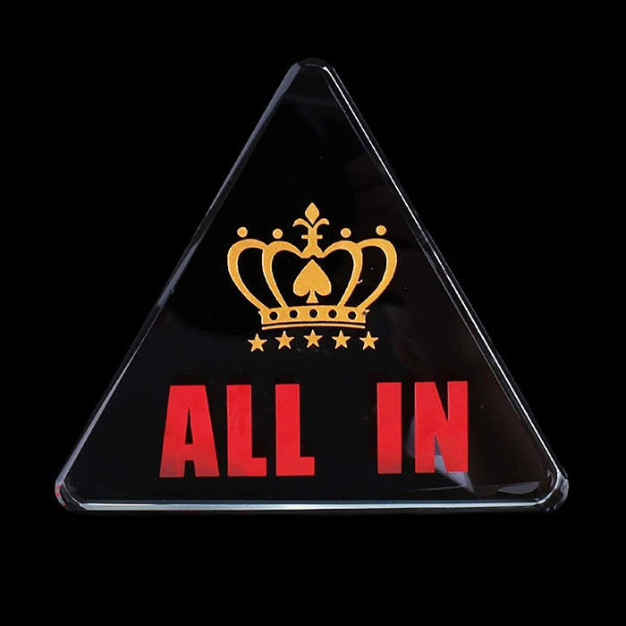 Custom Triangular Clear Acrylic Poker Card Guard Dealer Chip Casino Accessory