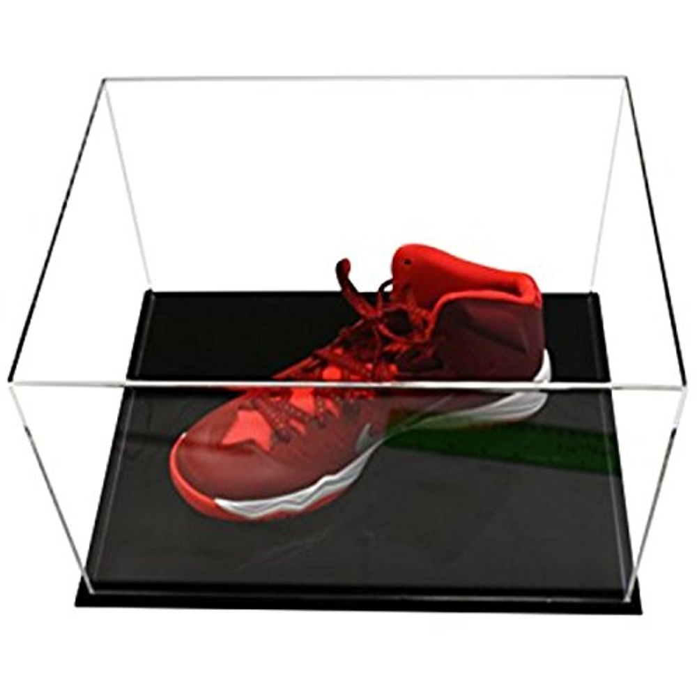 Acrylic Shoe Display Case With Black Base Clear Acrylic Shoe Box