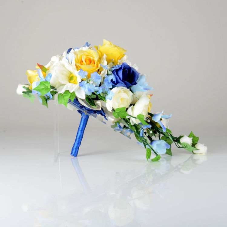 Free Standing Angled Clear Acrylic Lucite Flowers Bouquet Table Holder