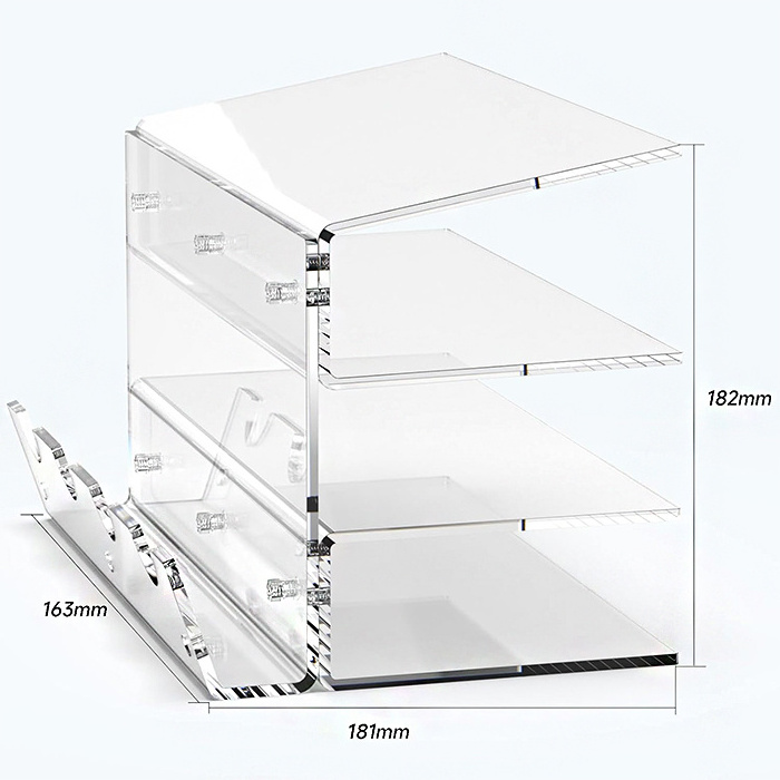 Desktop 3 Tiers Clear Acrylic Computer Keyboards And Mouse Display Stand Keyboard Holder For Shop