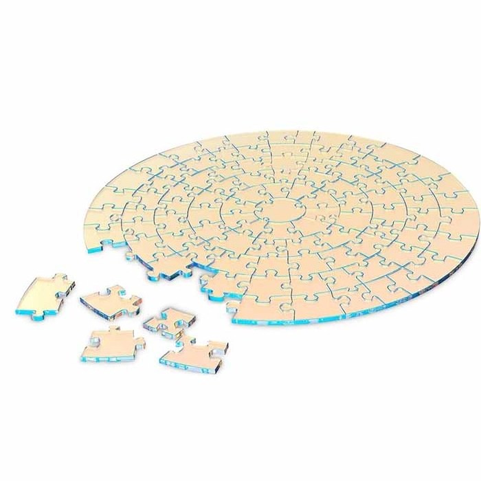 Round Colorful Acrylic Jigsaw Puzzle Custom Acrylic Jigsaw Puzzle Game