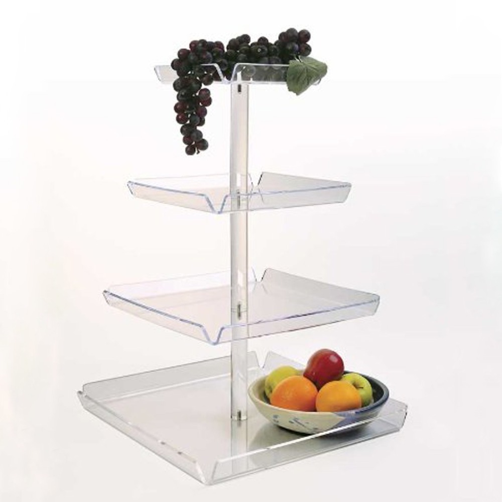 Tiered Acrylic Dessert Tower 3 Tier Clear Acrylic Fruit Tray