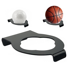 Wall Mounted Black Acrylic Sports Ball Display Holder Acrylic Basketball Volleyball Soccer Holder For Home