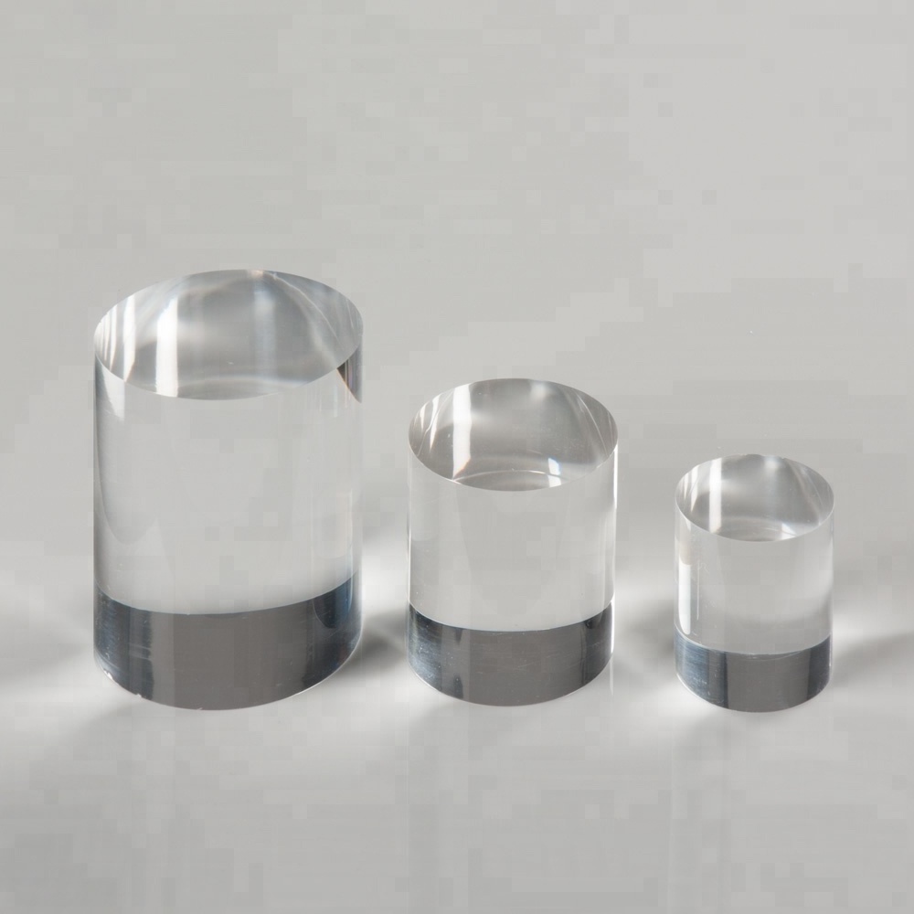 Customized Solid Round Acrylic Blocks Clear Acrylic Cylinder Rod Lucite Round Solid Rods