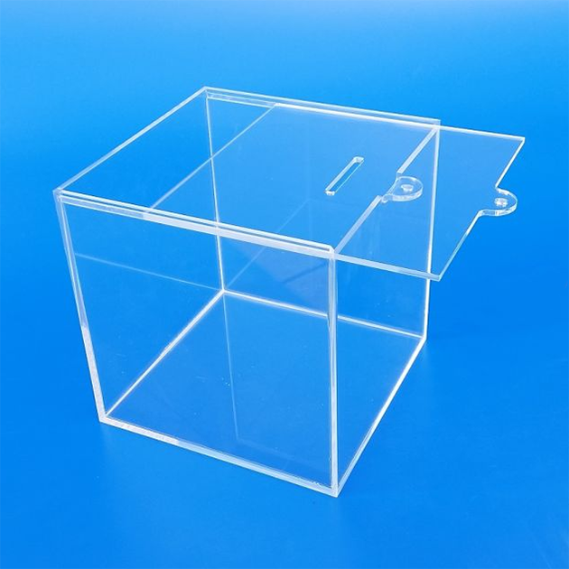 Simple Design Clear Acrylic Piggy Bank With Removable Lid Custom Acrylic Piggy Bank Square Box Shape