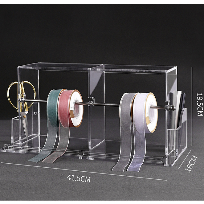 Clear Acrylic Satin Ribbon Organizer Rack Acrylic Storage Rack Acrylic Colored Ribbon Display Stand Rack Cake Shop Flower Shop