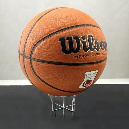 Wholesale Detachable Acrylic Basketball Display Holder Lucite Football Soccer Ball Stand