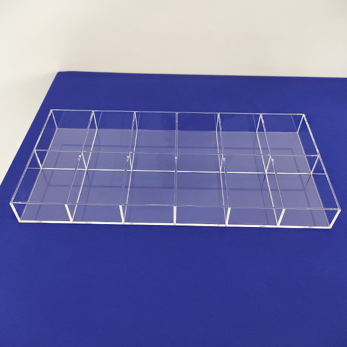 Wholesale High Quality Acrylic Office Desk Organizer Tabletop Clear Acrylic Stand With Partition